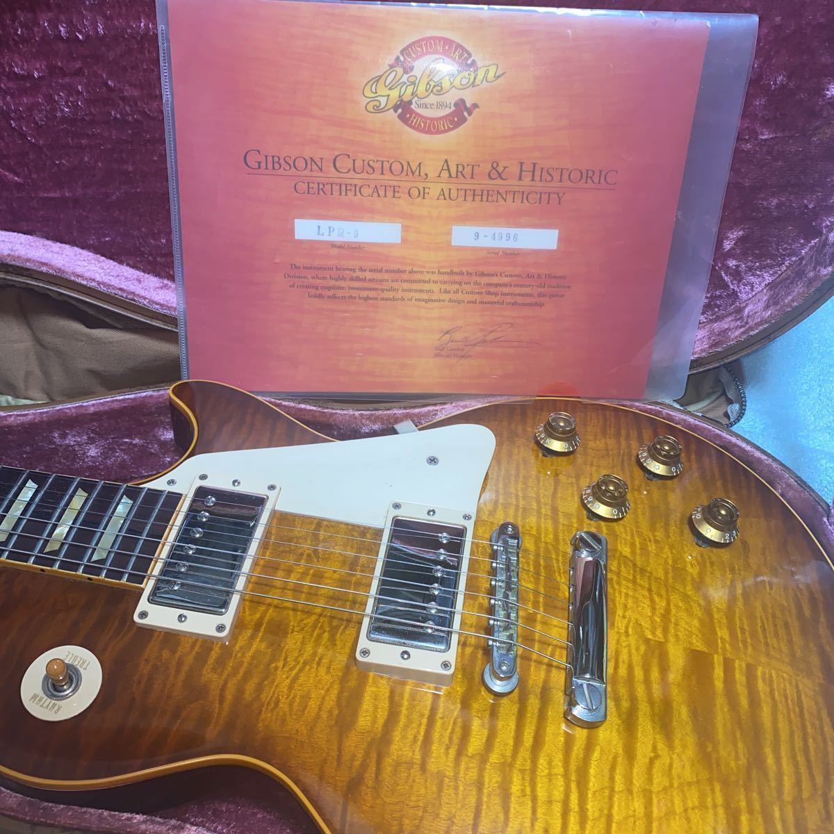 Gibson Les Paul 59 Reissue ーGIBSON CUSTOM, ART & HISTORIC LPR-９