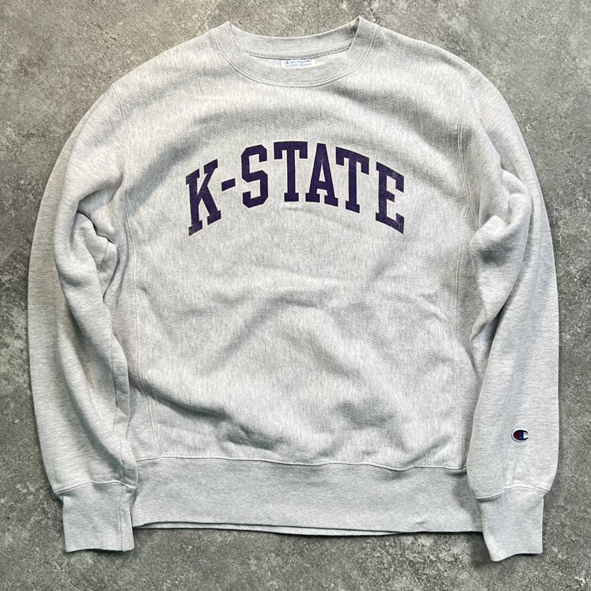 【 チャンピオン 】リバースウィーブ スウェット KANSAS STATE 古着_画像1