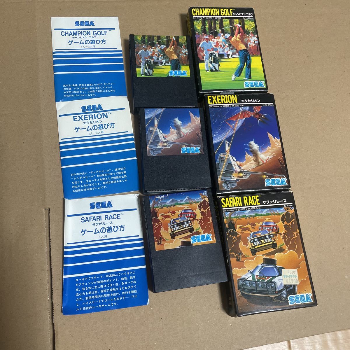 レトロ!希少ソフト SEGA SC-3000 SG-1000 専用 ゲームカートリッジ 10