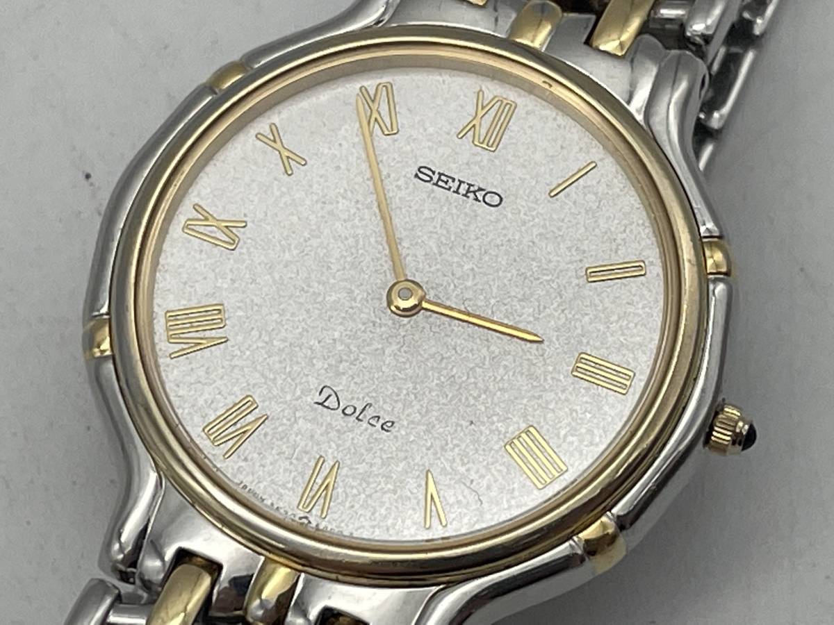 SEIKO セイコー　本物　Dolce ドルチェ　5E30-6A00　ゴールド&シルバー　メンズ腕時計　動作品