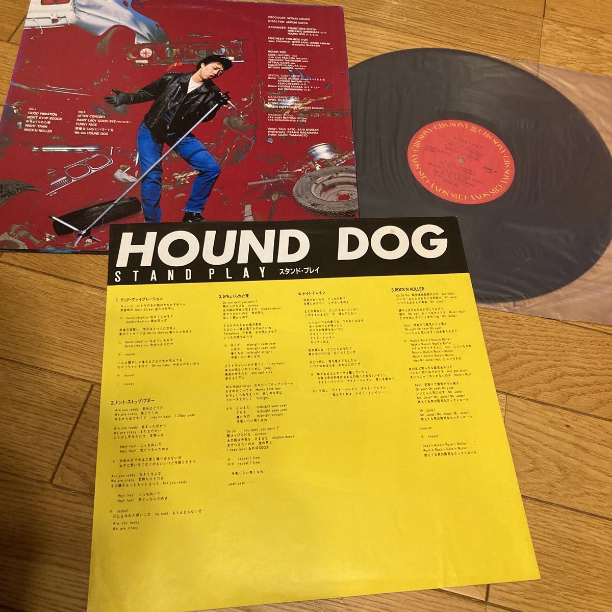 ハウンドドック、スタンドプレイ　レコード盤 HOUND DOG 