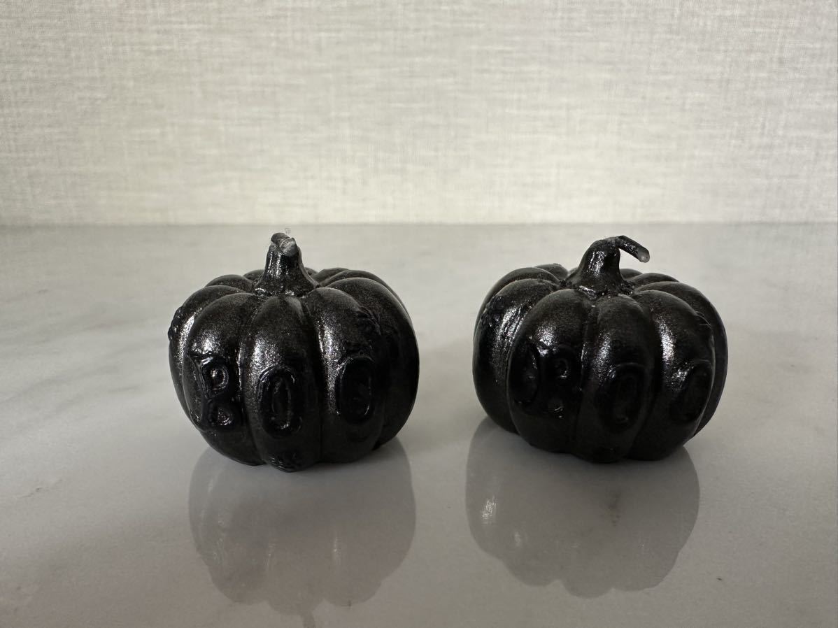 * Halloween * pumpkin candle * black black * pumpkin *