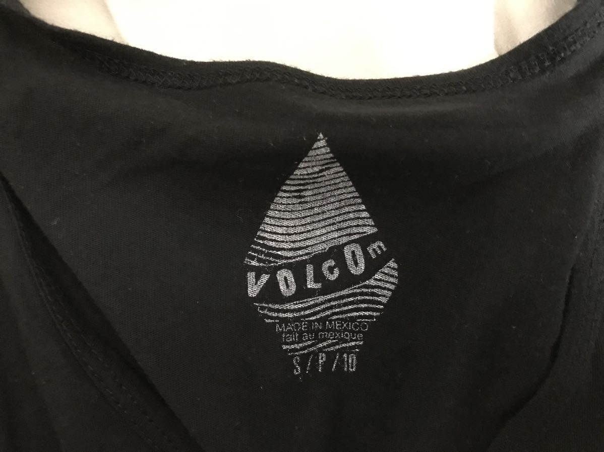 本物ボルコムVOLCOMプリントVネック半袖TシャツメンズアメカジサーフミリタリービジネススーツS黒ブラックスケーターストリートメキシコ製_画像4