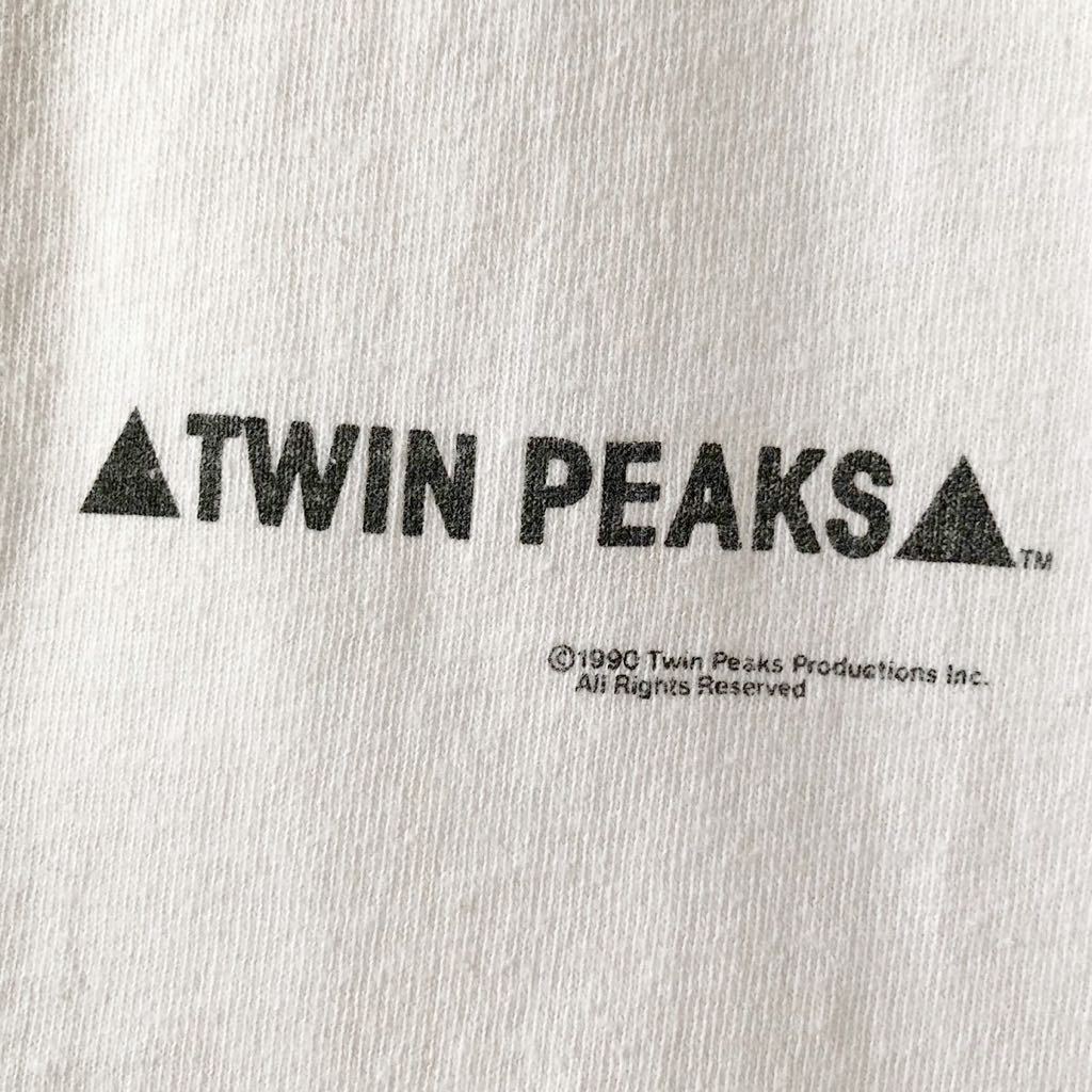 90s TWIN PEAKS Laura Palmer футболка L USA производства Vintage 90 годы twin pi-ks роллер химическая завивка -David Lynch оригинал Vintage 
