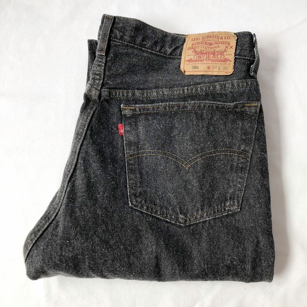 【あすつく】 90s 先染め! Levi's ヴィンテージ オリジナル ジーンズ リーバイス 90年代 ビンテージ USA製 黒 30 × 38 表記 デニムパンツ ブラック 501 W37以上 【あすつく】 90s 先染め! Levi's ヴィンテージ オリジナル ジーンズ リーバイス 90年代 ビンテージ USA製 黒 30 × 38 表記 デニムパンツ ブラック 501 W37以上