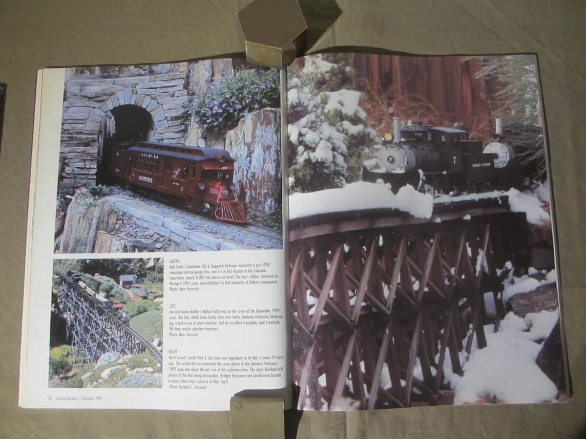 古雑誌：米国 ”１番ゲージなど：大型の模型”「Garden Railways：庭園鉄道」３冊セット・・・1998年２冊＋1999年１冊_画像7