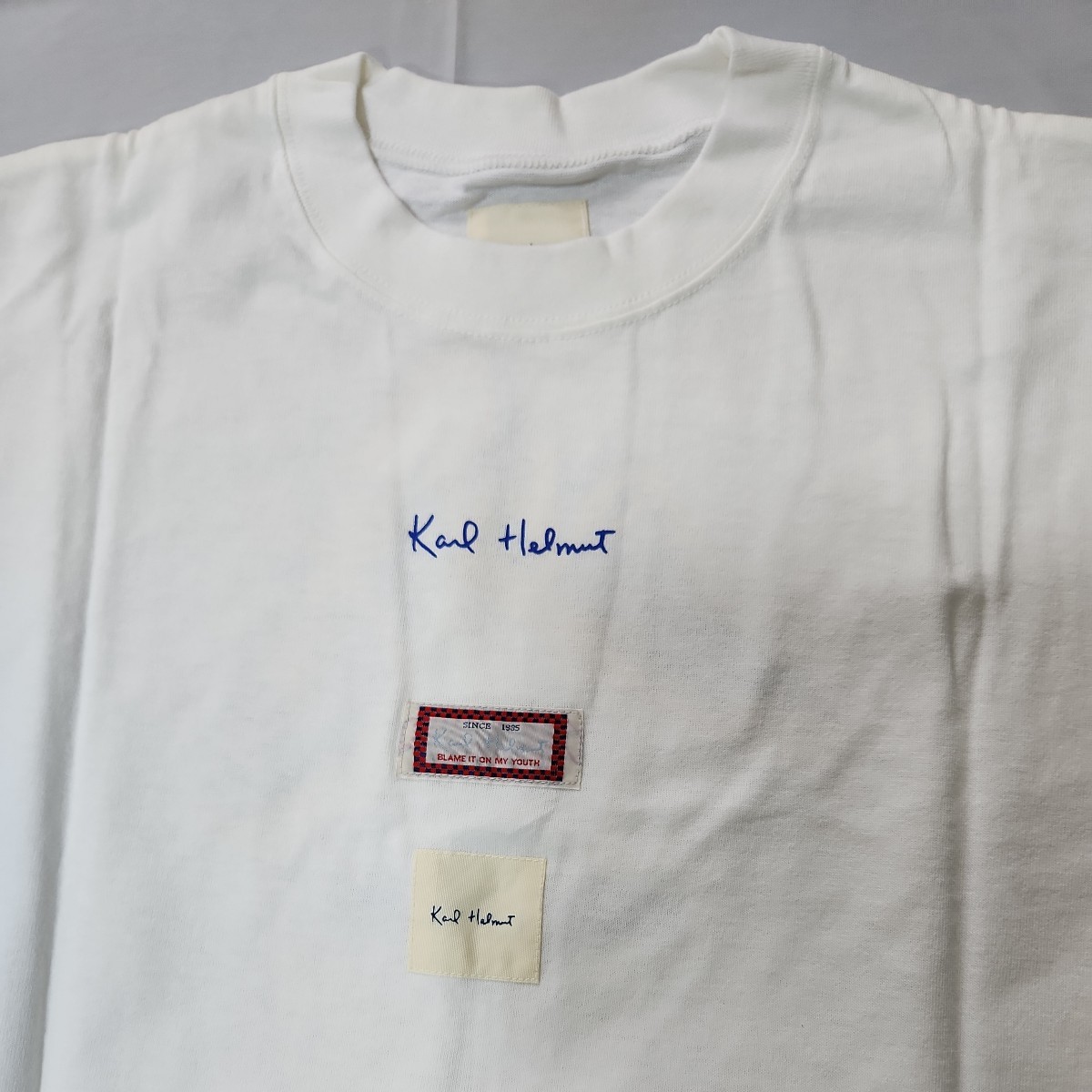  unused Karl hell mKARL HELMUT Karl hell m sneakers back print T-shirt 