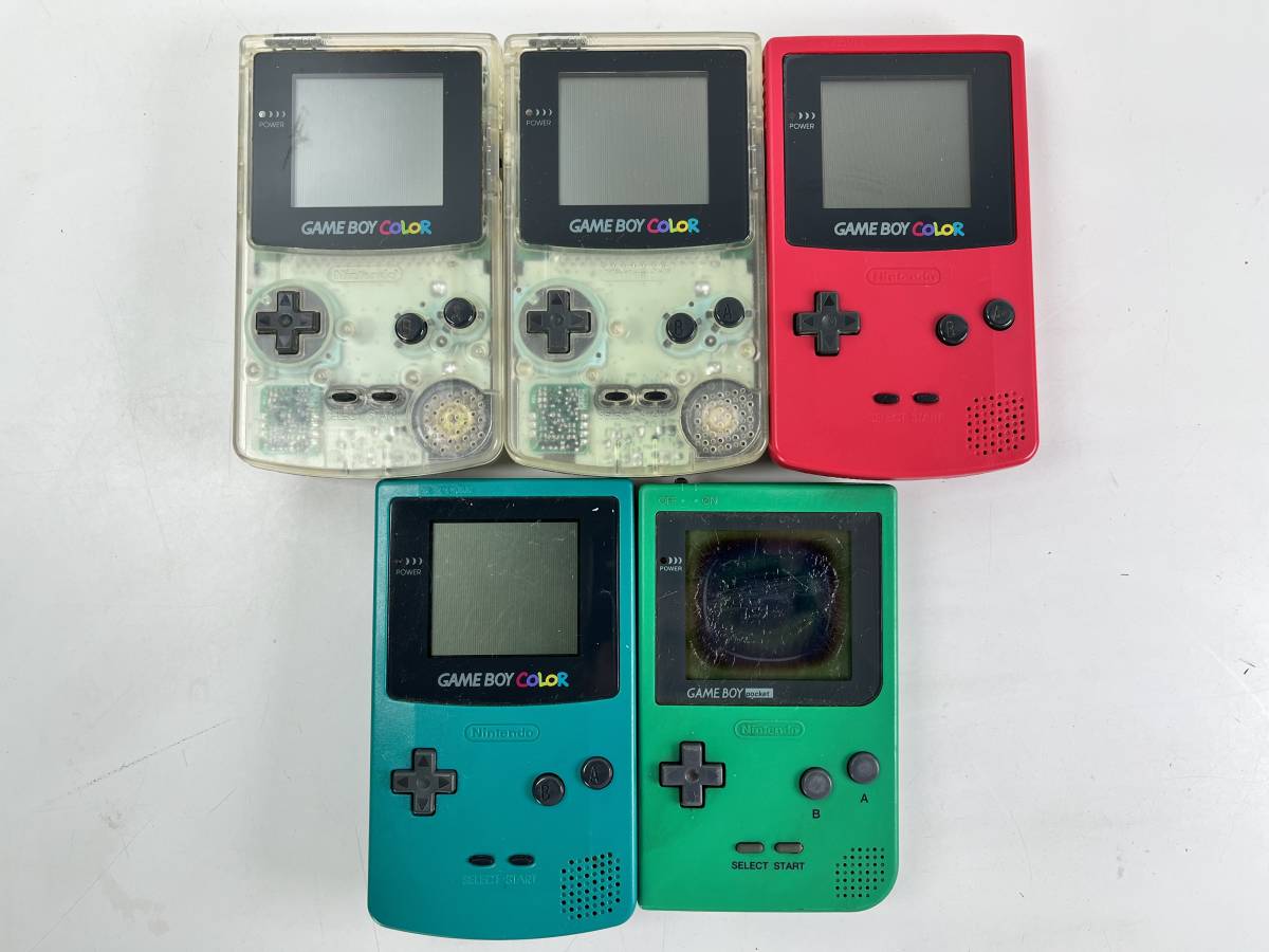 ♪【中古】Nintendo GAME BOY Color Pocket 本体 5台 まとめ 任天堂 ゲームボーイ カラー ポケット ＠60(3) 