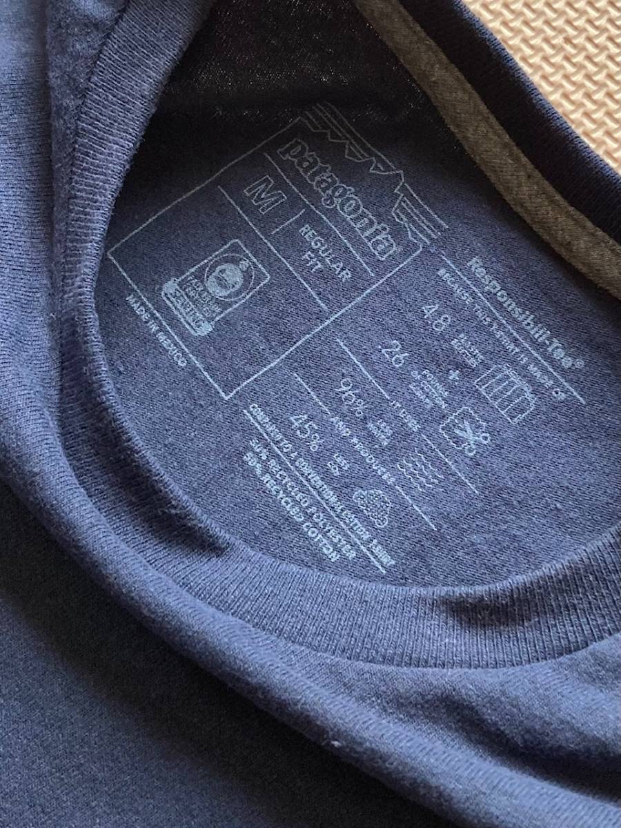 【レア良品】タグ付き パタゴニア patagonia Tシャツ Mサイズ ネイビー_画像5