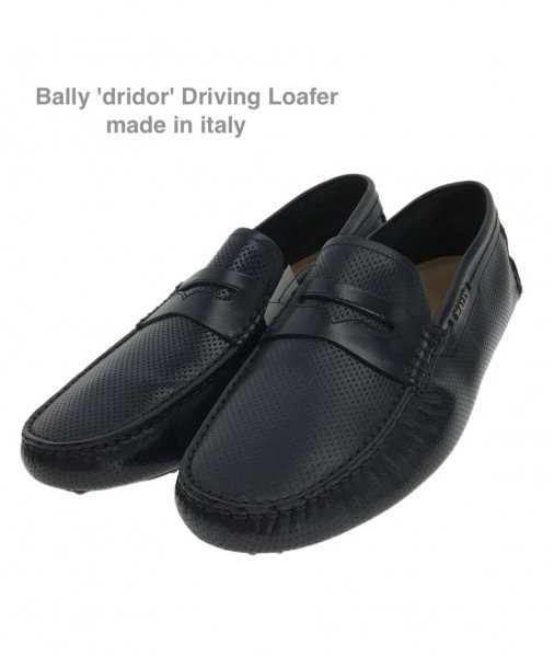 TK [ light .. punching leather ] BALLY Loafer DRIDOR leather driving shoes slip-on shoes 9 1/2 Bally 