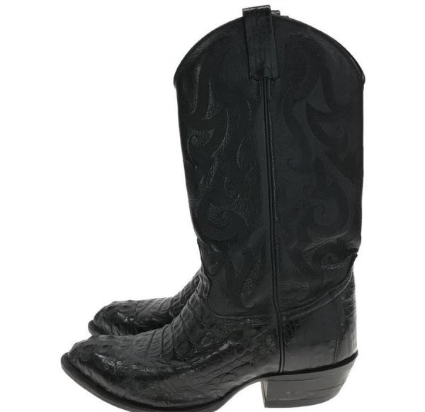 TK hard-to-find rare [ atmosphere * kai man tip projection ] TONY LAMA western boots . black core li gaiters 8 EE special order 