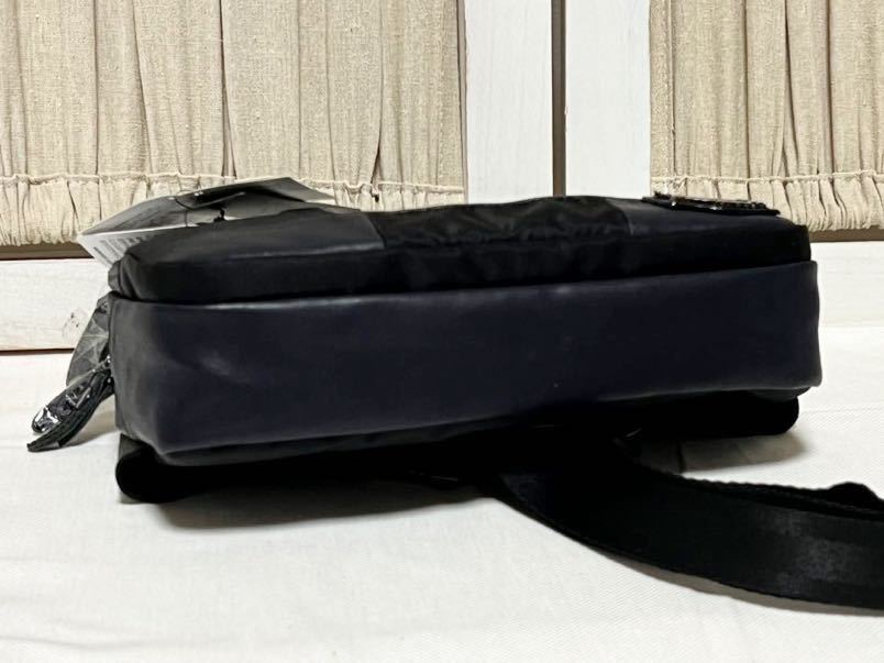 [ new goods / regular price 1.1 ten thousand ] is -ve -stroke lable DSBK body & waist bag cotton MIX× nylon × cow leather black / black diagonal .. bag, bag,JEW-3082