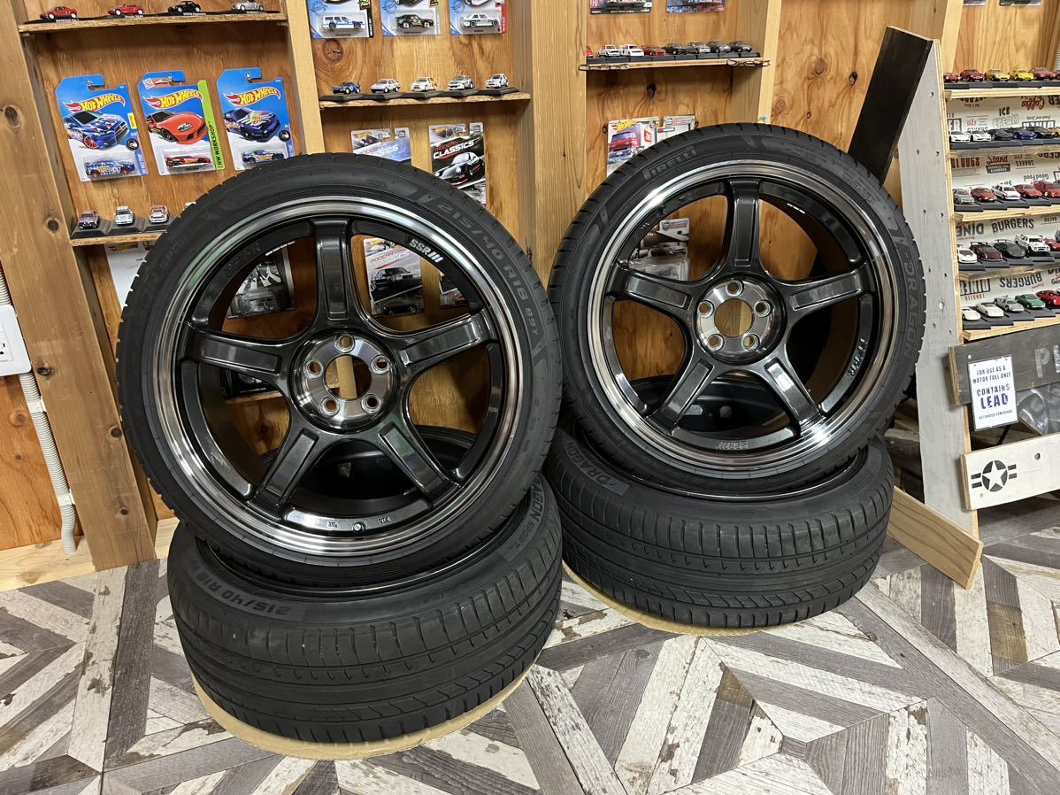 SSR GTX03 18インチ 100-5穴 8.5J +45 タイヤ付き(ラジアルタイヤ