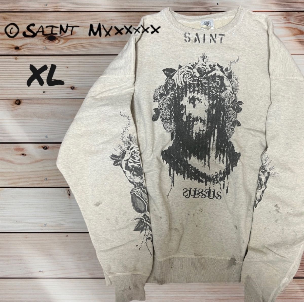 セントマイケル ×Kosuke Kawamura JESUS SWEAT ジーザス スウェット XL