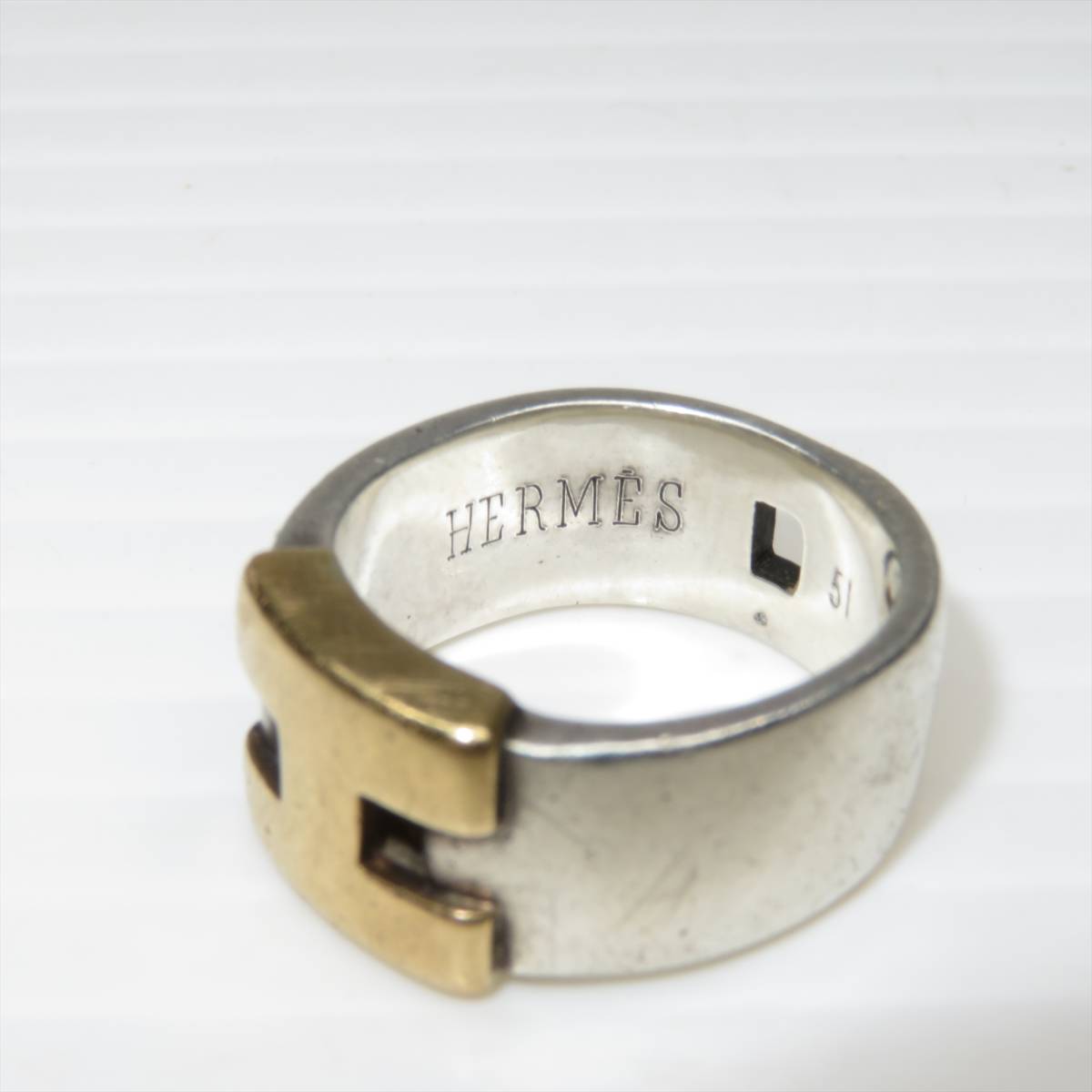  Hermes Hercules кольцо 750YG×SV925 51 номер 9.3g