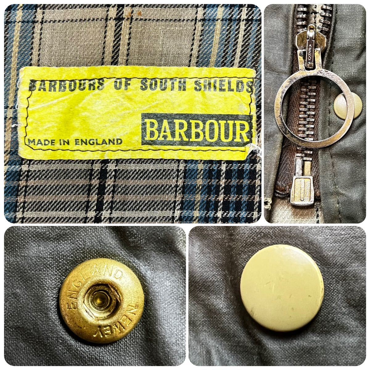 黄タグ 1960s/ C38 Vintage Barbour GAMEFAIR/ヴィンテージ バブアー ゲームフェア/エアロジップ