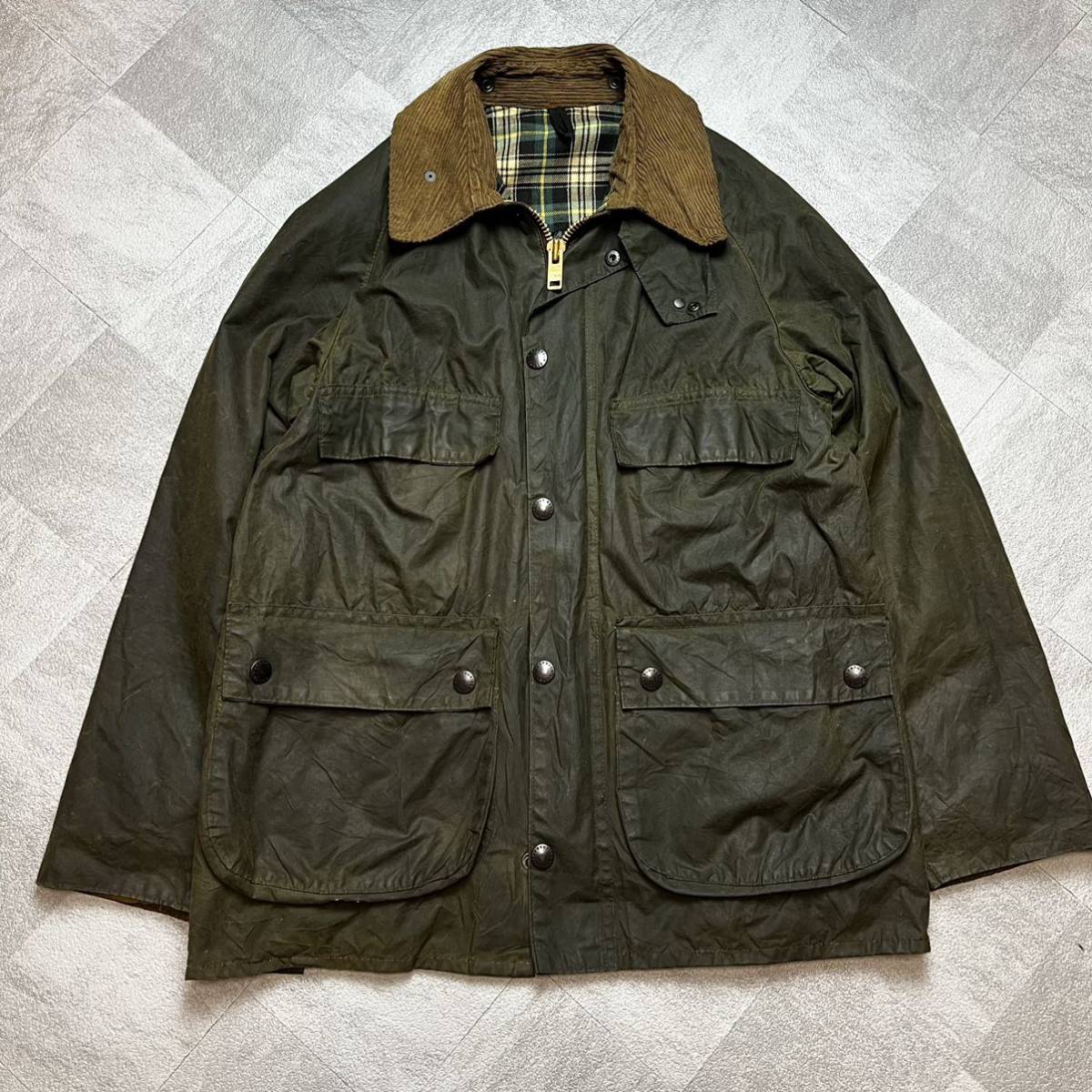 ミント/Vintage Barbour BEDALE/C36/YKK棒ジップ-