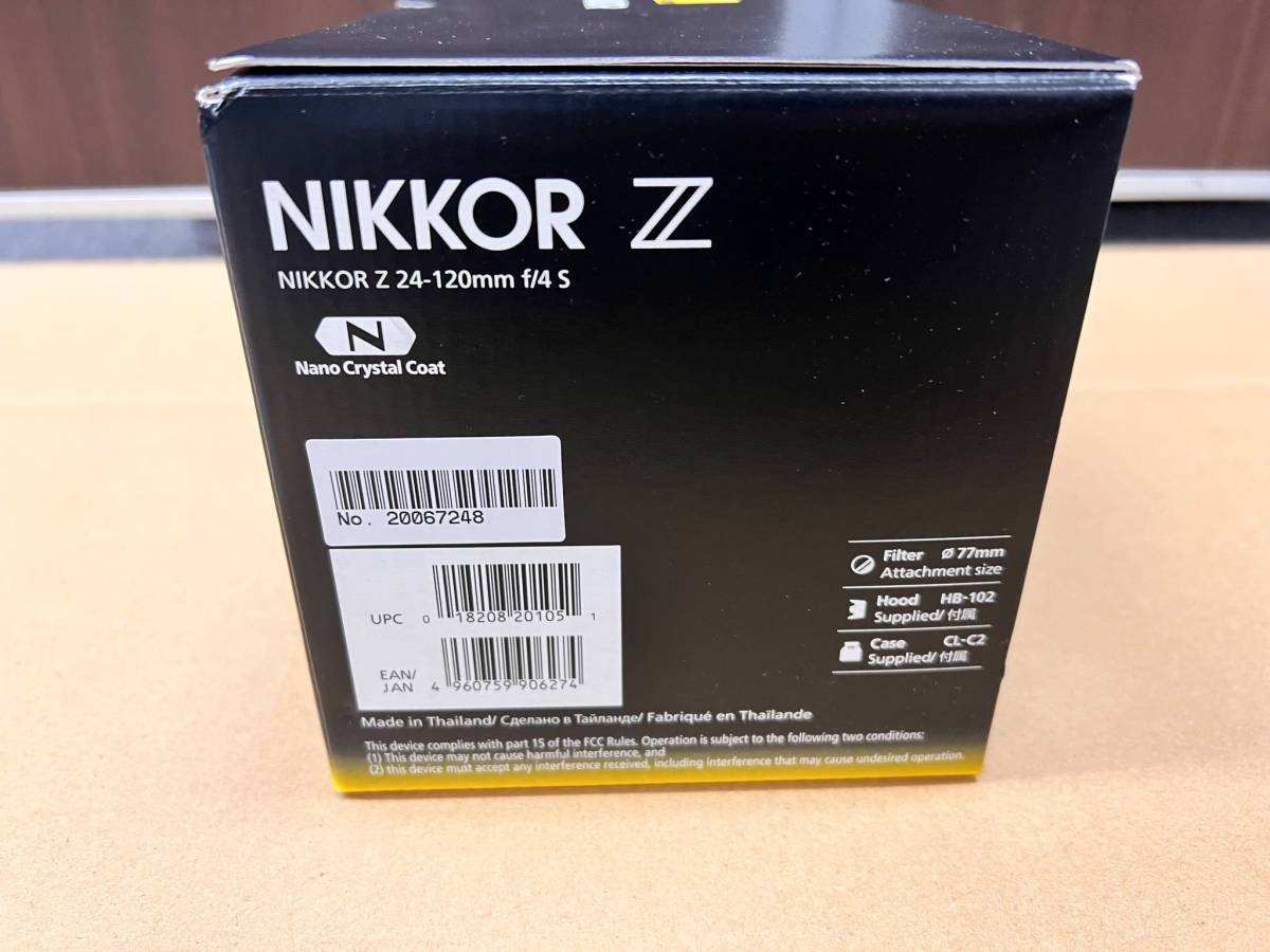 【B-0278-76】★1円スタート★新品★未開封★ニコンNIKKOR Z 24-120mm f/4 S_画像2