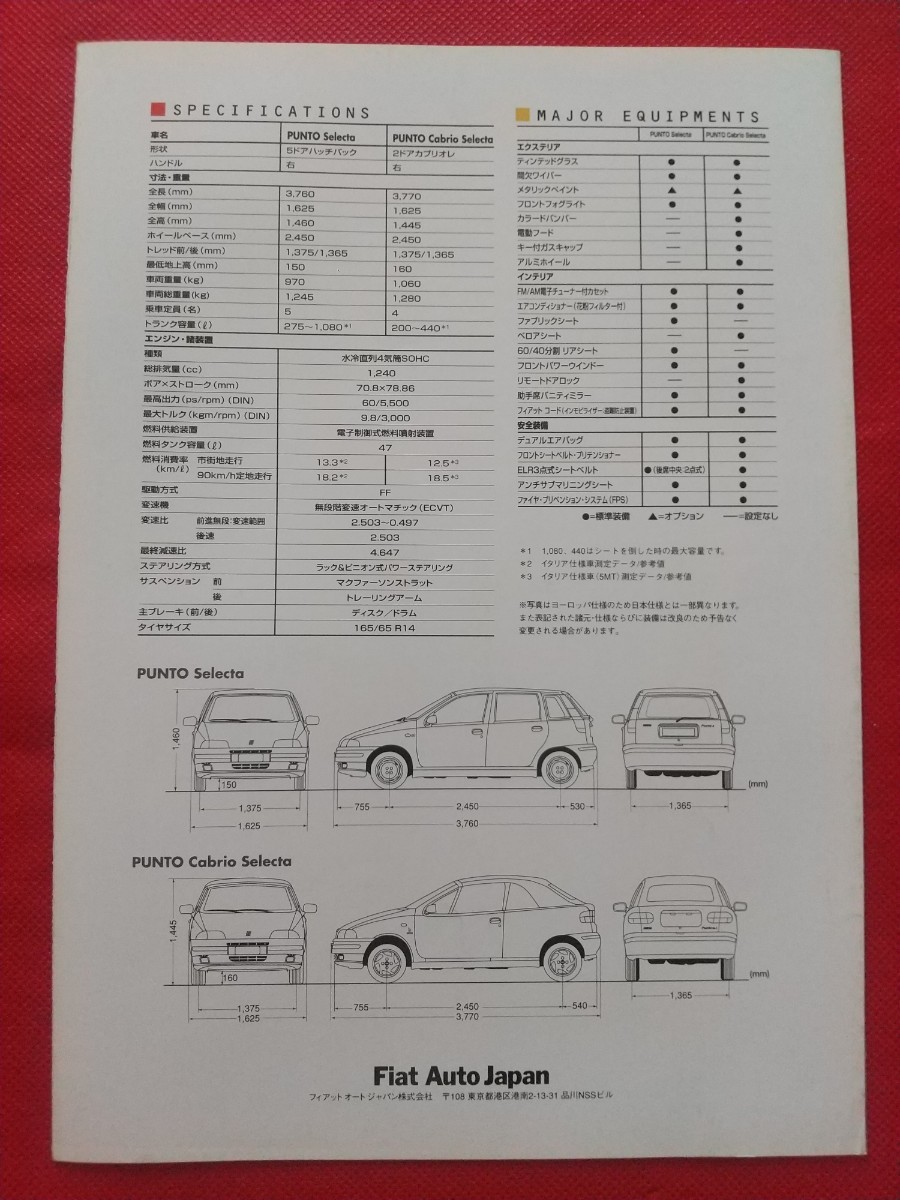 送料無料【フィアット プント】簡易カタログ FIAT PUNTO _画像5