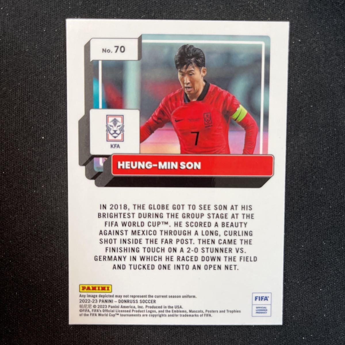 2022-23 Panini Donruss Heung Min Son Optic Baseの画像2