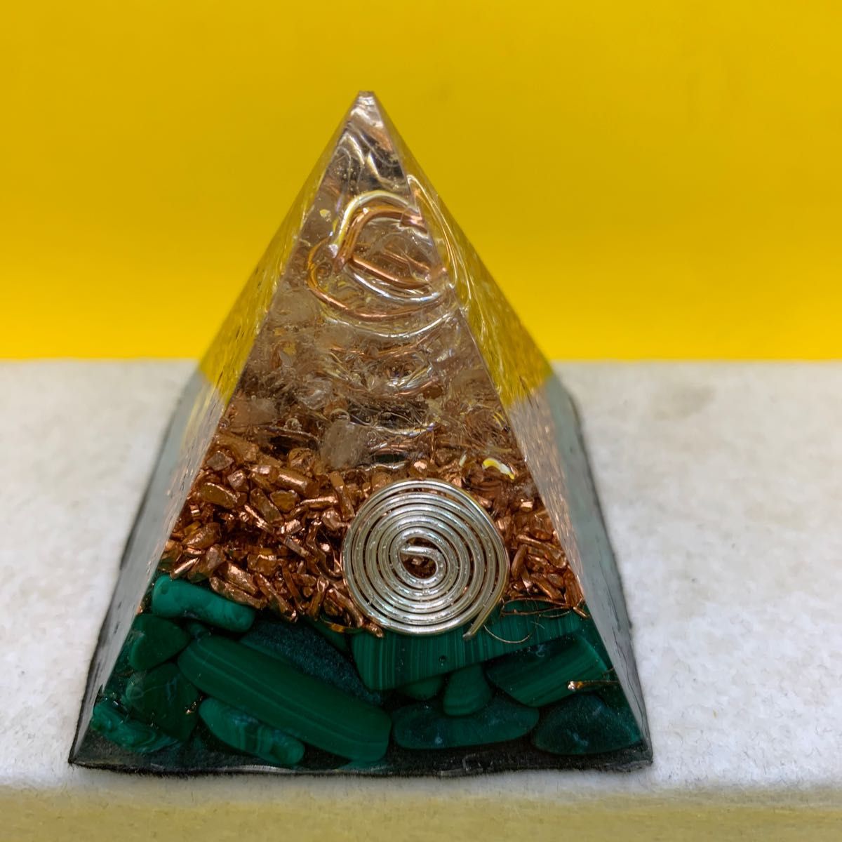 ORGONITE オルゴナイト　マラカイト　邪気払い！洞察力！ヒーリング！（浄化済み）Mサイズ