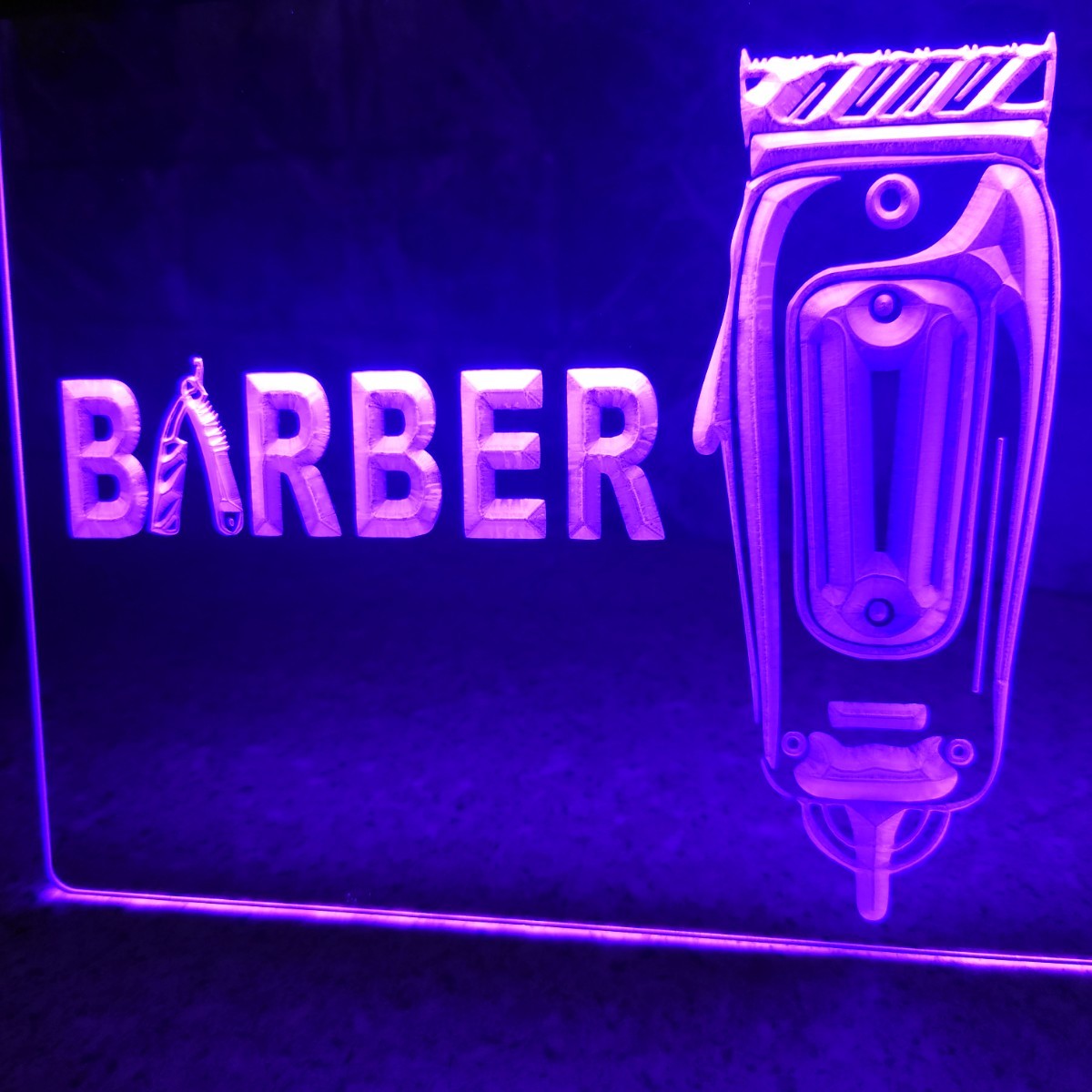 No.NE97V 送料無料 barber LED ネオン 看板 ランプ ライト 照明 インテリア ディスプレイ 雑貨 バーバー 床屋 理容 バーバーショップ WAHL_画像5