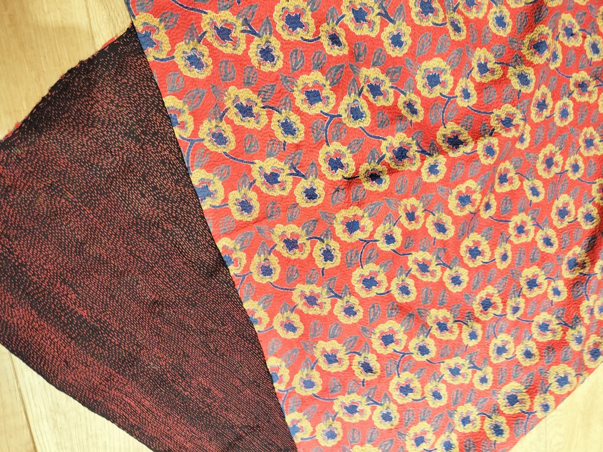 インドの刺し子ショール シルクストール トライバルテキスタイル インテリアタペストリーアジアの刺繍布 手仕事布
