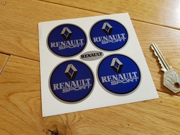 ◆送料無料◆ 海外 ルノースポール Renault Sport Blue 50mm 4枚セット ステッカー_画像1