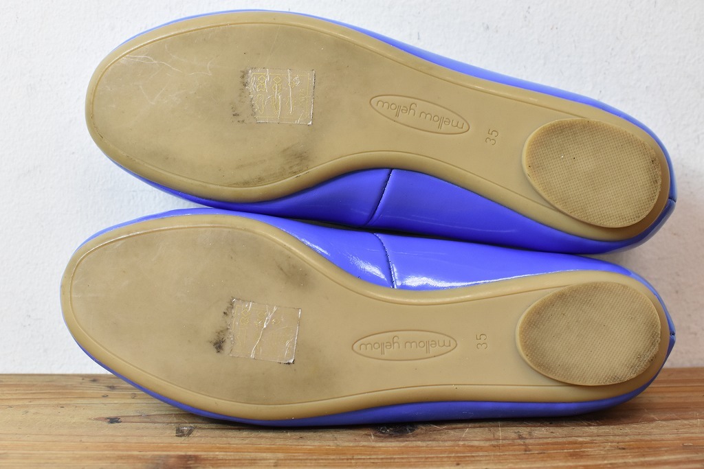 13450 mellow yellow レザー 靴 バレエシューズ レディース メロー