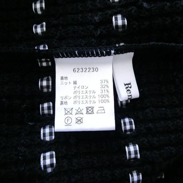 極美品 Rene ルネ チェック柄 ビジュー ダブルジップ クルーネック