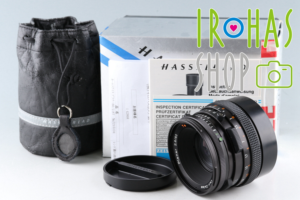 大判、中判カメラ用 Hasselblad Carl Zeiss Planar T* 80mm F/2.8 CF Lens With Box #42868L9