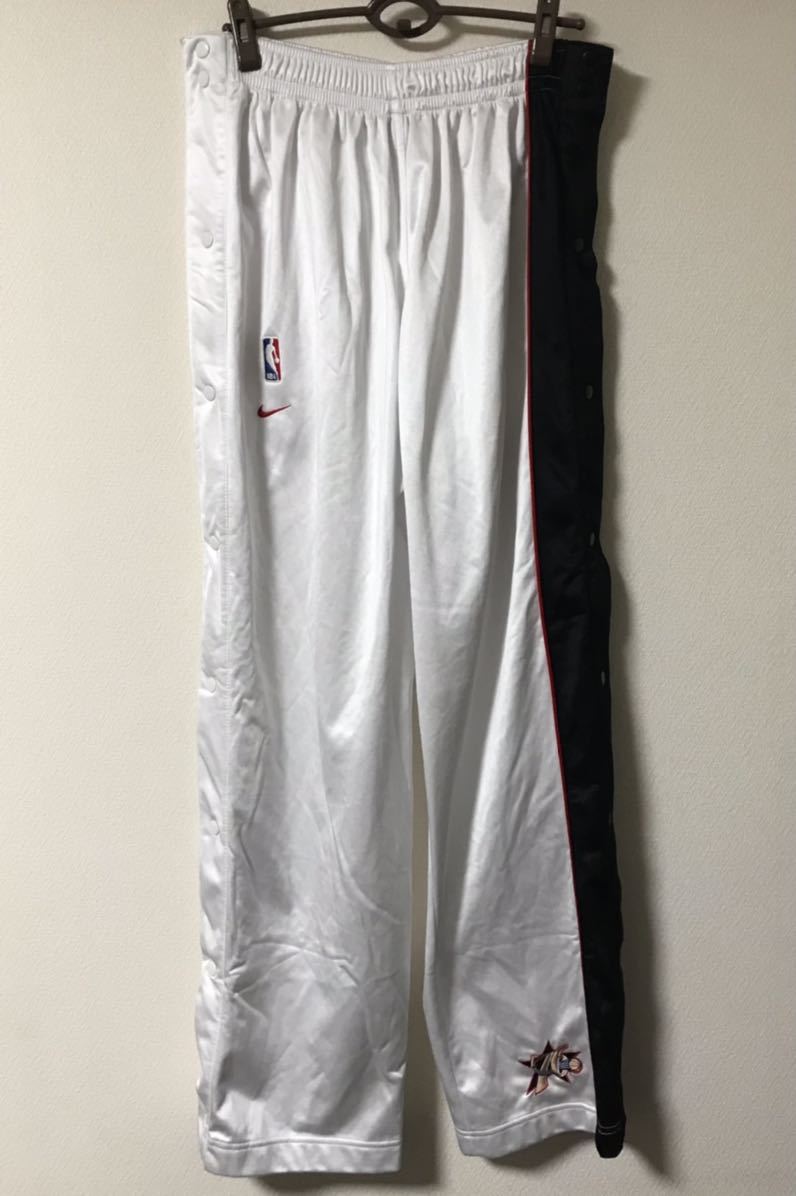 NIKE ナイキ 76ers シクサーズ バスケットボール パンツ バスパン ジャージ ロング パンツ 白 ホワイト XL