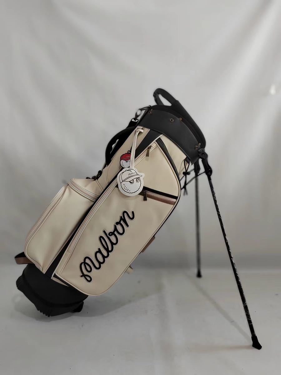 061 Golf Bag MALBON/キャディーバック ゴルフバッグ PU レザー,9型