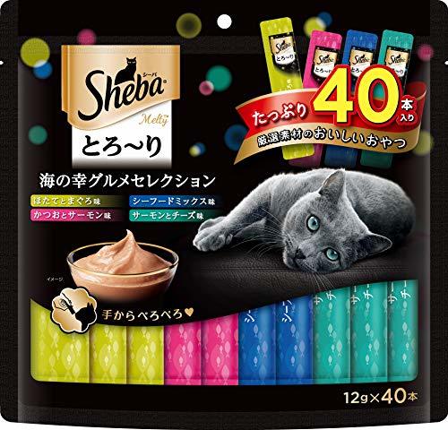 シーバ (Sheba) 猫用おやつ とろ~り メルティ 海の幸グルメセレクション 12グラム (x 40)_画像1