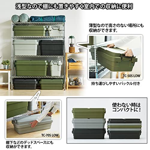  squirrel storage box start  King trunk cargo 40L low type green made in Japan TC-70S LOW