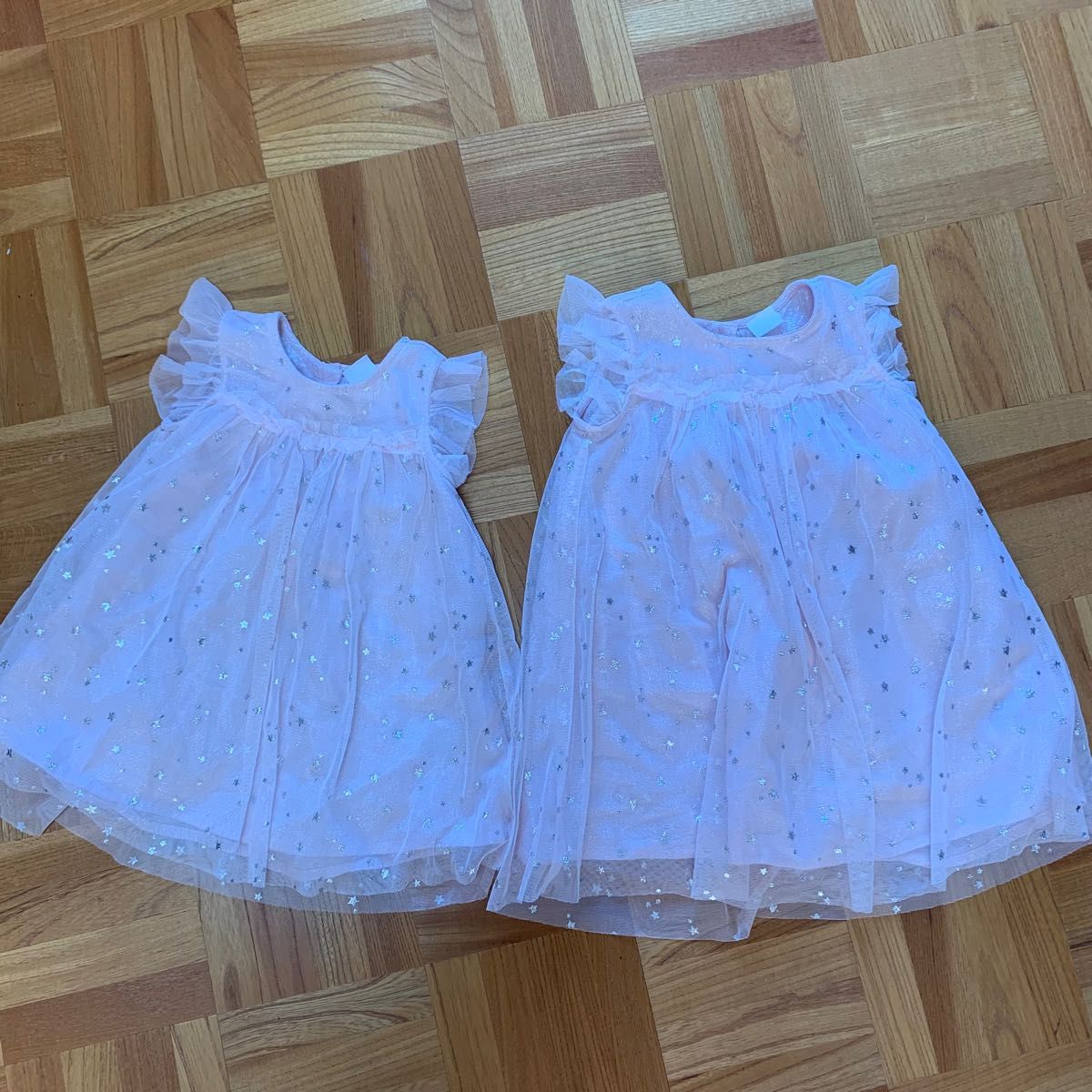 H&M エイチアンドエム ワンピース チュールワンピース ピンク 星柄2点