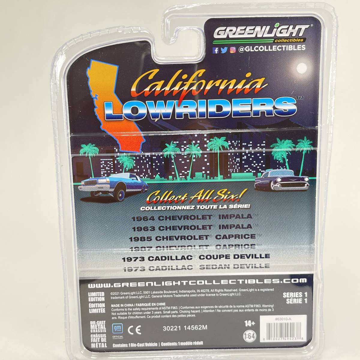 【新品・即納】GREENLIGHT グリーンライト 1/64 1964 CHEVROLET IMPALA California LOWRIDERS シボレー インパラ ローライダー_画像2