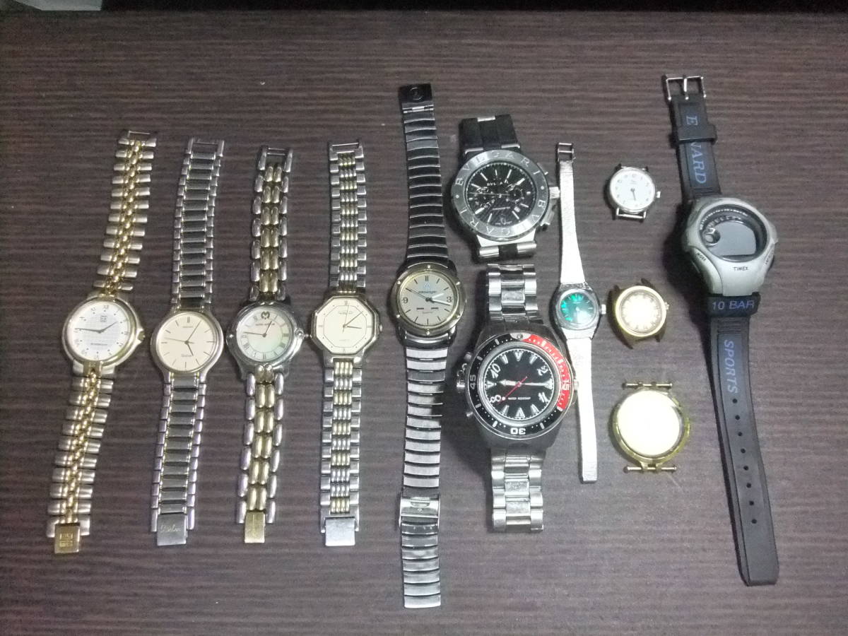 Junk Box 男女ミックス SEIKO TIMEX等 12本 ジャンク部品取り 研究用