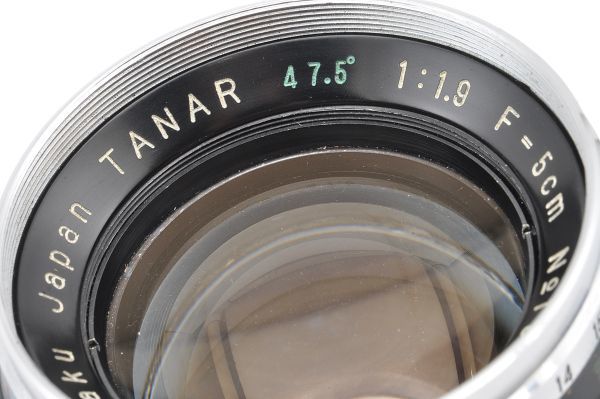 TANAR 5cm F1.9 47.5° タナー 田中光学 TANAKA KOGAKU Lマウント TANAR 5cm F1.9 47.5° タナー 田中光学 TANAKA KOGAKU Lマウント