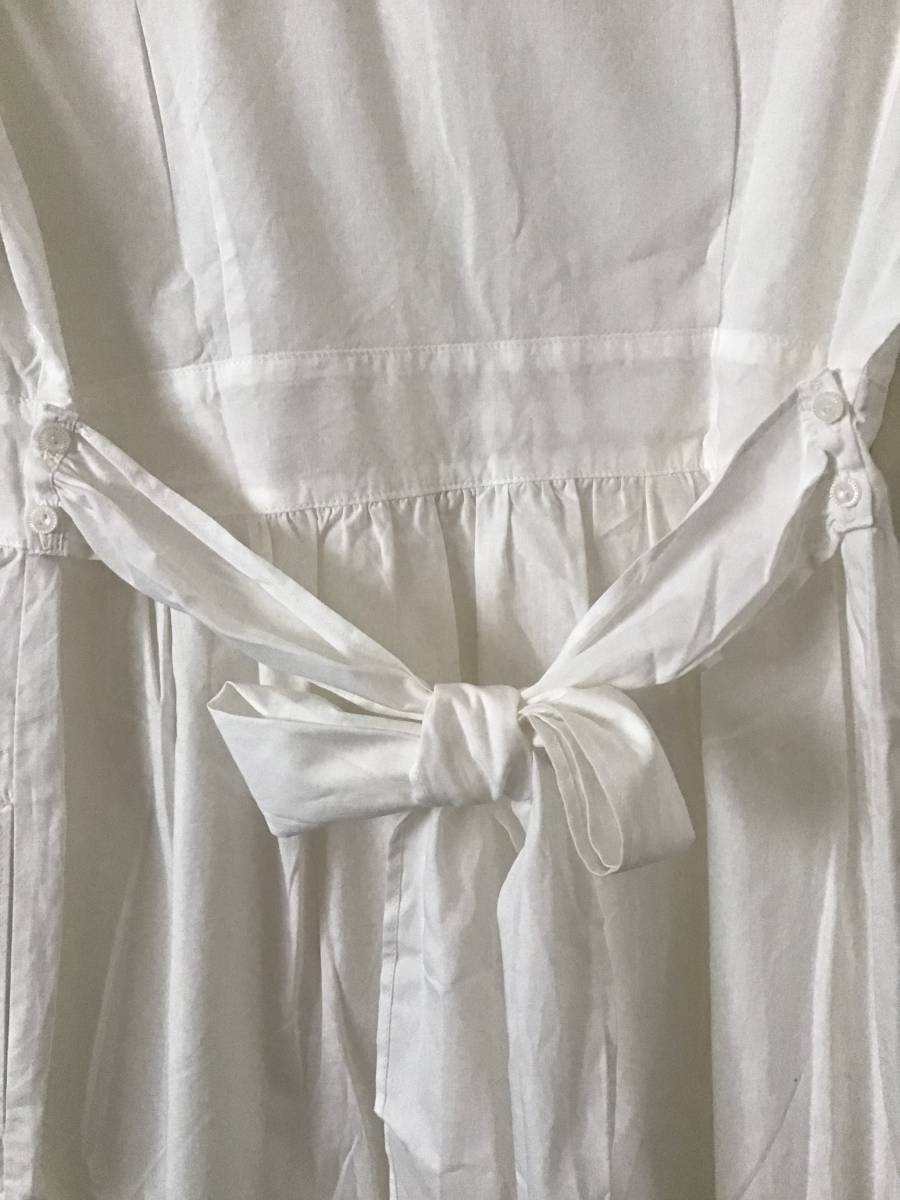 未使用 タグ付 Jines チュニック シャツ ブラウス 白 (^^) ジネス シンプル_画像7