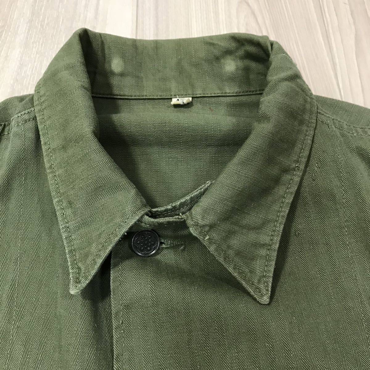 年代不明40s 50s US ARMY M-43 HBT JACKET 13スター ボタン ヘリンボーン ツイル ミリタリー シャツ ジャケット ビンテージ カバーオール