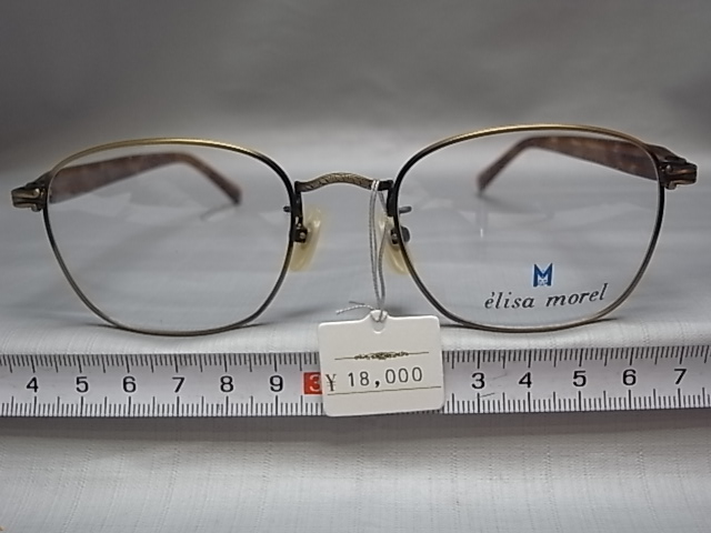110□-1/メガネ　めがね　眼鏡フレーム　日本製 　エリッサ　モレル_画像1