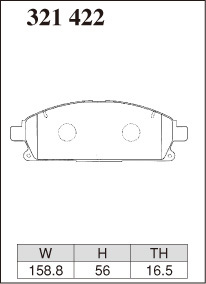 送料無料（離島除く） ブレーキパッド Mタイプ フロントセット 日産 セレナ PC24 PNC24 SERENA M321422 DIXCEL ディクセル_画像3
