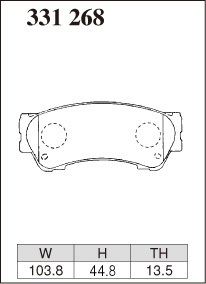 送料無料（離島除く） ブレーキパッド Mタイプ フロントセット ホンダ N-BOXカスタム JF2 エヌボックス M331268 DIXCEL ディクセル_画像3