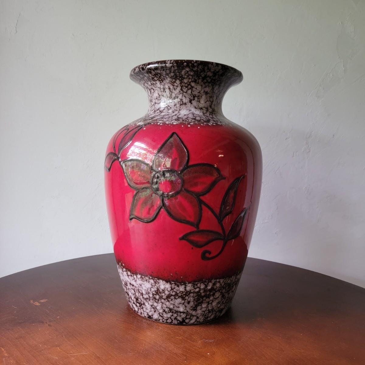West Germany Pottery 60s 70s 西ドイツ 花瓶 花器 42cm フラワーベース ミッドセンチュリー 北欧 モダン インテリア Fat Lava_画像2