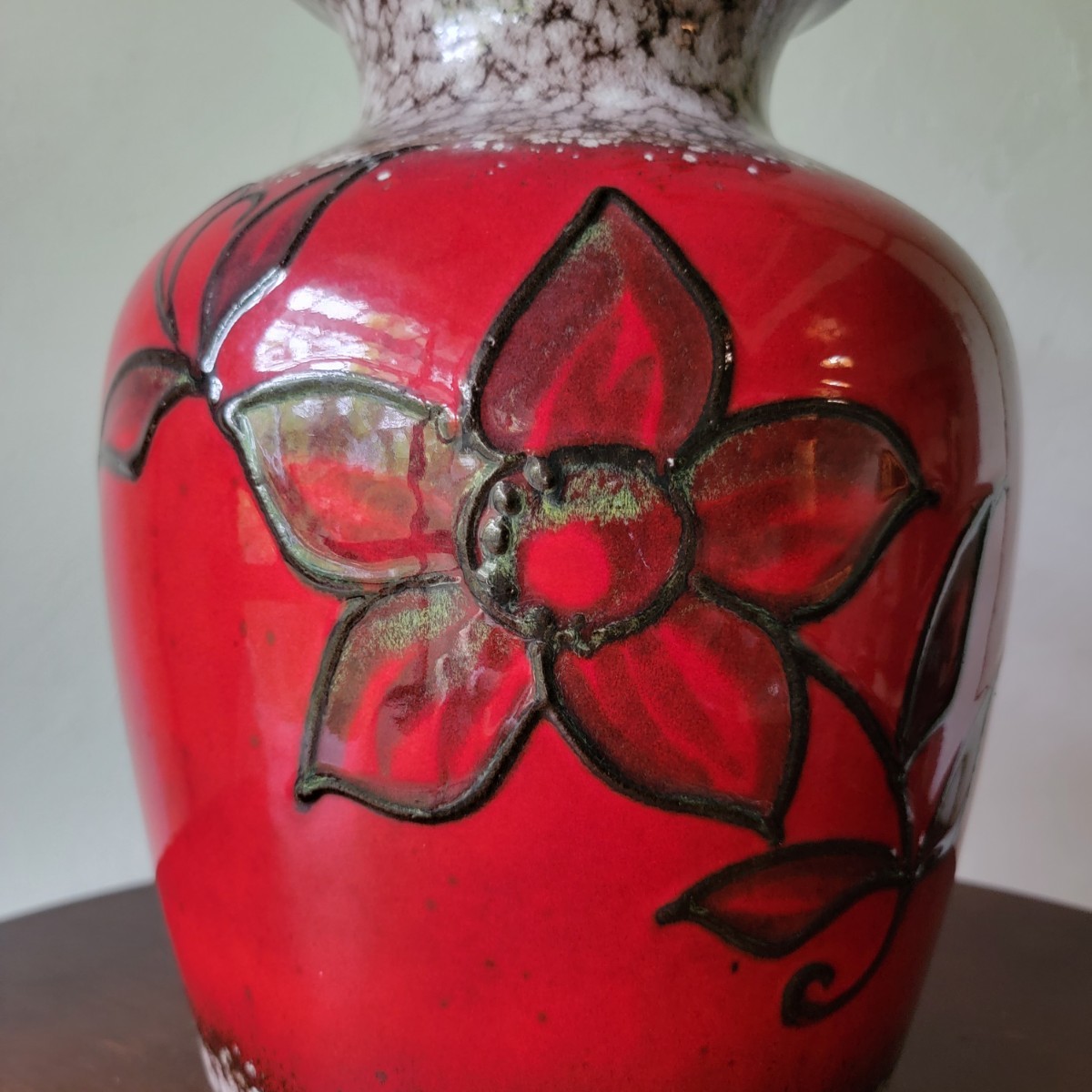 West Germany Pottery 60s 70s 西ドイツ 花瓶 花器 42cm フラワーベース ミッドセンチュリー 北欧 モダン インテリア Fat Lava_画像7