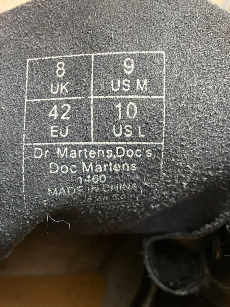 G160☆送料無料☆Dr.Martens/ドクターマーチン『1460 サイズ UK8(27.0CM)』8ホールブーツ レザー BLK Doc Marlens the ORIGINAL_画像10