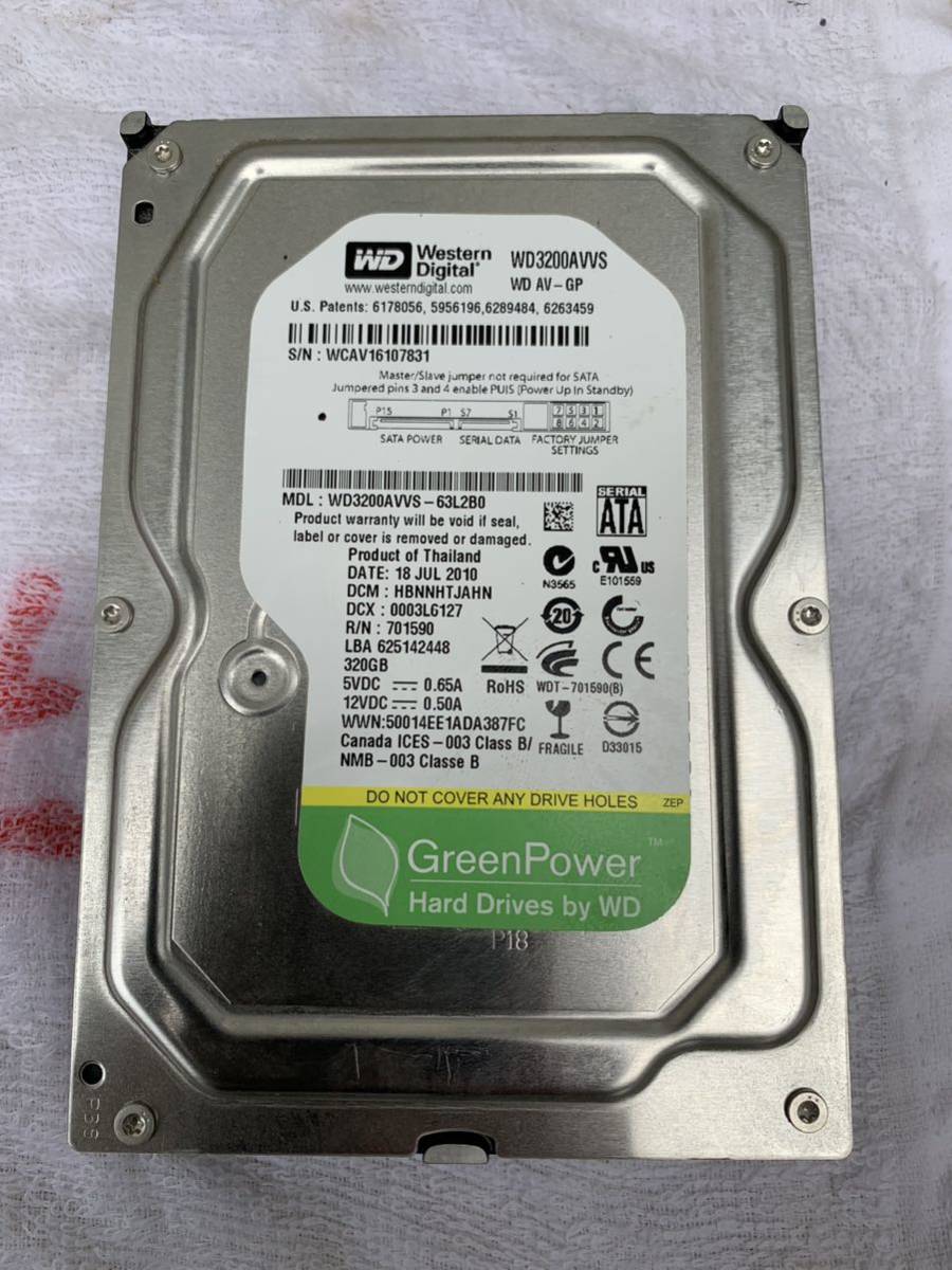 送料無料☆Western Digital☆WD3200AVVS☆SATA 3.5インチ☆320GB☆_画像1