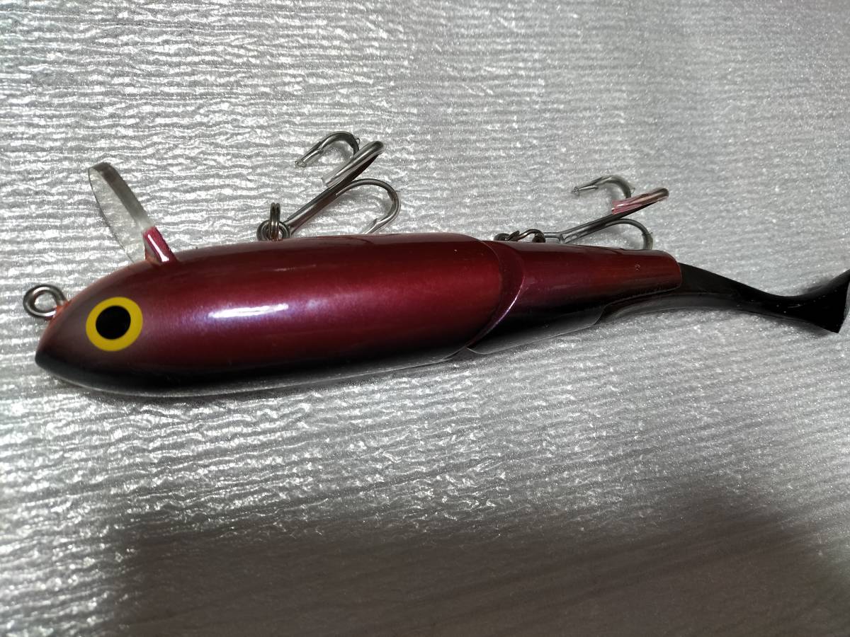 8 ACプラグ 9インチ ACミノー レッド RED AC-PLUG MINNOW アランコール Allan Cole 全長約23ｃｍ ボディ約17ｃｍ 約85ｇ BOXの保管未使用品_画像2