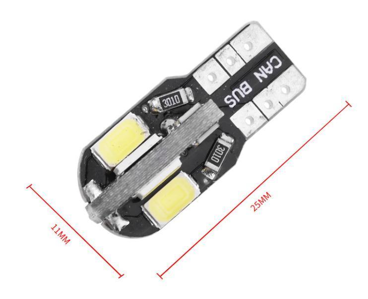 待望☆】 038 T10 8SMD LED 10個 ホワイト バルブ ウェッジ球 12V